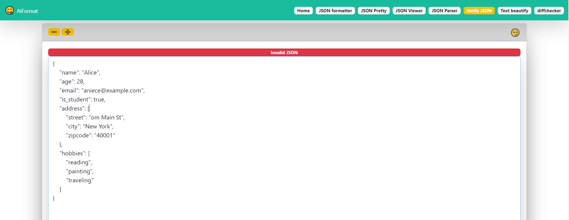 JSON Validator | JSON Validator Web Solution | Tool For JSON Validate