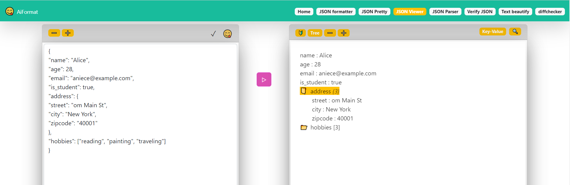 JSON viewer | Developer JSON Viewer