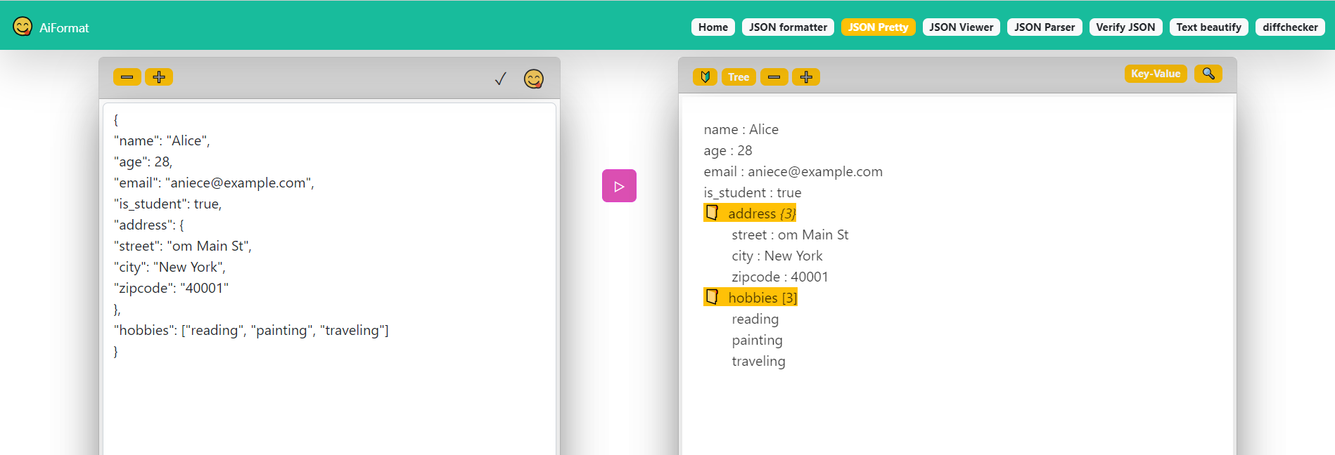 Prettify JSON Tool | Pretty JSON | JSON Pretty Print | JSON Pretty ...